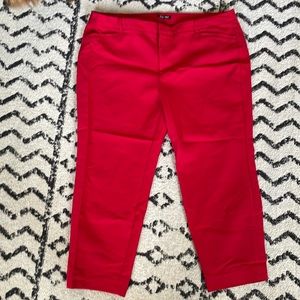 Roz and Ali Red capri dress pants